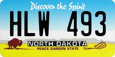 ND license plate HLW493