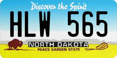 ND license plate HLW565