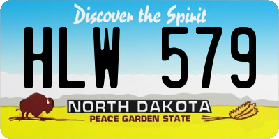 ND license plate HLW579