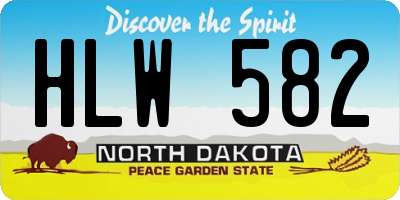 ND license plate HLW582