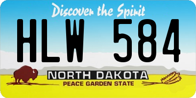 ND license plate HLW584