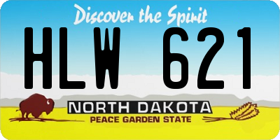 ND license plate HLW621