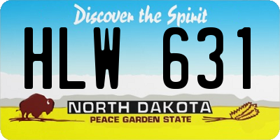 ND license plate HLW631