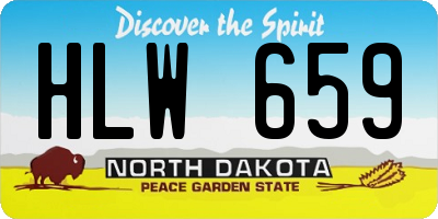 ND license plate HLW659