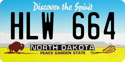ND license plate HLW664