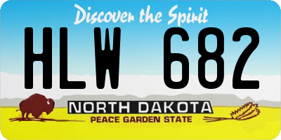 ND license plate HLW682