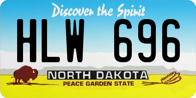 ND license plate HLW696