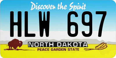 ND license plate HLW697