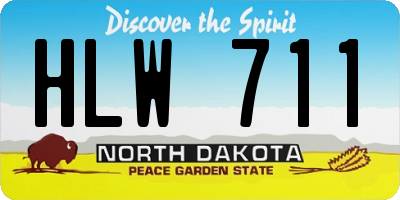 ND license plate HLW711