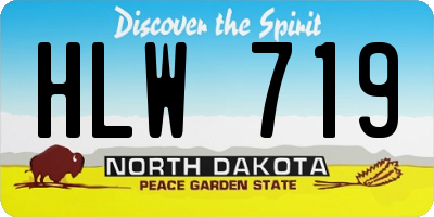 ND license plate HLW719