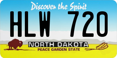 ND license plate HLW720