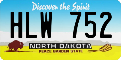 ND license plate HLW752