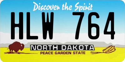 ND license plate HLW764