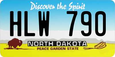 ND license plate HLW790