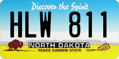 ND license plate HLW811