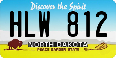 ND license plate HLW812