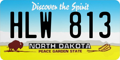 ND license plate HLW813