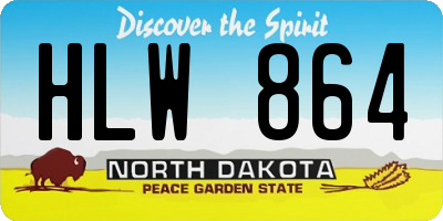 ND license plate HLW864