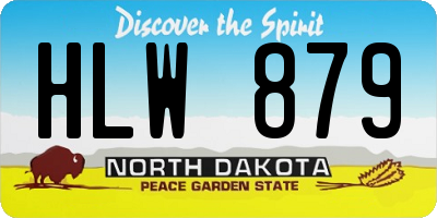 ND license plate HLW879