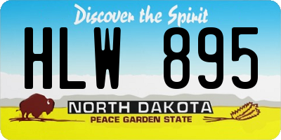 ND license plate HLW895