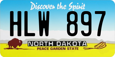 ND license plate HLW897