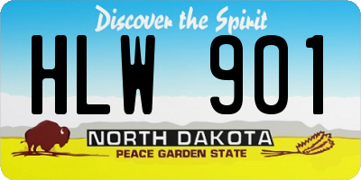 ND license plate HLW901