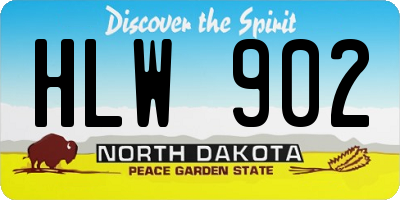 ND license plate HLW902