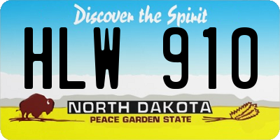 ND license plate HLW910