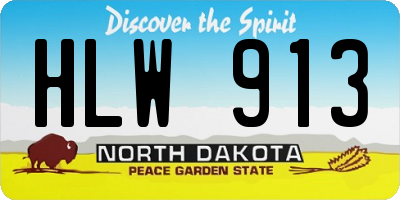 ND license plate HLW913