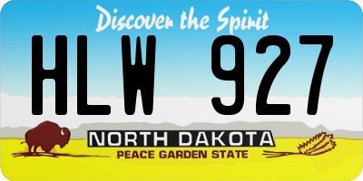 ND license plate HLW927