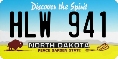 ND license plate HLW941