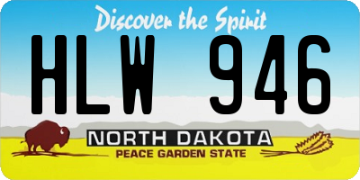 ND license plate HLW946