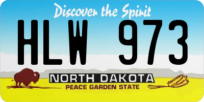 ND license plate HLW973