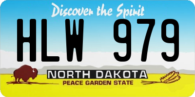 ND license plate HLW979