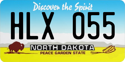 ND license plate HLX055
