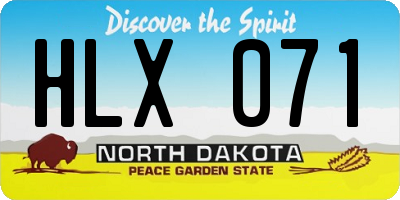 ND license plate HLX071