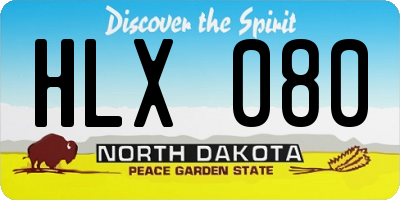 ND license plate HLX080