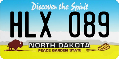 ND license plate HLX089