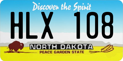 ND license plate HLX108