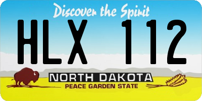 ND license plate HLX112