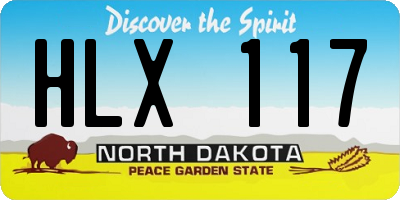 ND license plate HLX117
