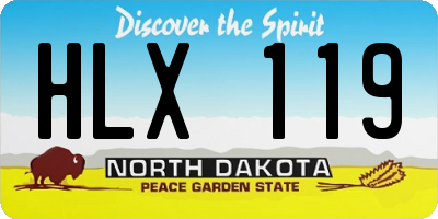 ND license plate HLX119