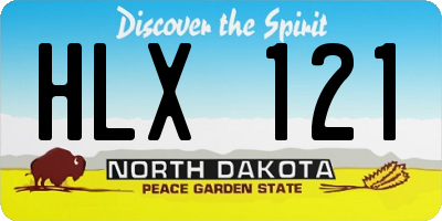 ND license plate HLX121