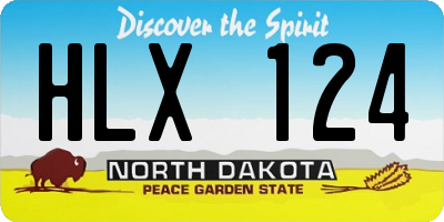 ND license plate HLX124
