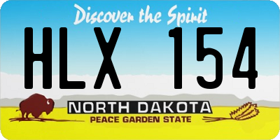 ND license plate HLX154