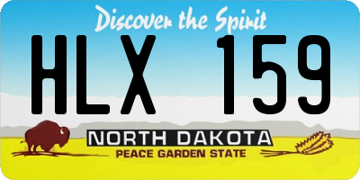 ND license plate HLX159