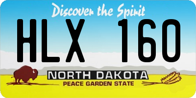 ND license plate HLX160