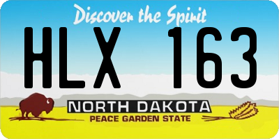 ND license plate HLX163