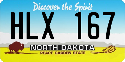 ND license plate HLX167