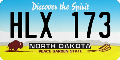 ND license plate HLX173